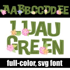 Luau Green Color Font