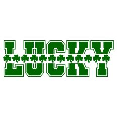 Lucky Split Letters with Shamrocks