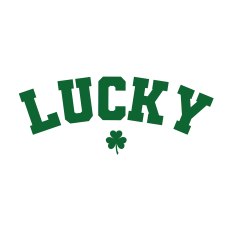 LUCKY with SHAMROCK for St. Patrick's Day