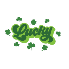 Lucky Shamrock Flat Diecut File for St. Patrick's Day