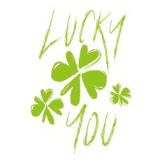LUCKY YOU with 3 clovers shamrocks – RABEA BILZ