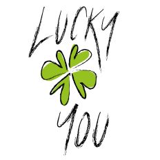LUCKY YOU WITH SHAMROCK vertical – RABEA BILZ