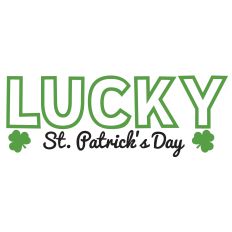 Lucky St Patrick's Day with clovers 