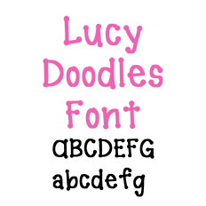 Lucy Doodles Font, Serif Font, Playful Font