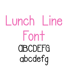 Lunch Line Font, Handwritten Sans Serif Font