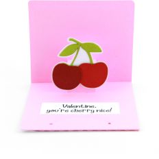 3x3 Valentine Pop Up Card Cherry