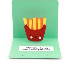 3x3 Valentine Pop Up Card Fries