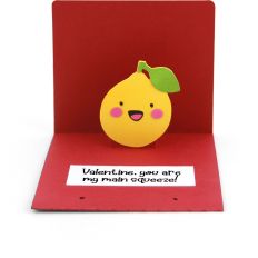 3x3 Valentine Pop Up Card Lemon