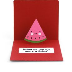 3x3 Valentine Pop Up Card Melon