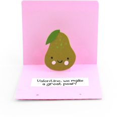 3x3 Valentine Pop Up Card Pear