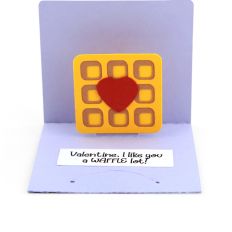 3x3 Valentine Pop Up Card Waffle