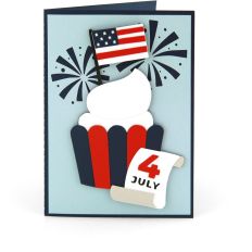 5x7 Card Cupcake Flag