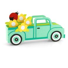5x7 Box Card Truck Flowers Ladybug
