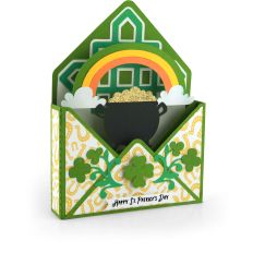 5X7 Envelope Box Card St.Patrick's Day Rainbow