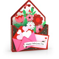 5X7 Envelope Box Card Valentine's Flowers Letters