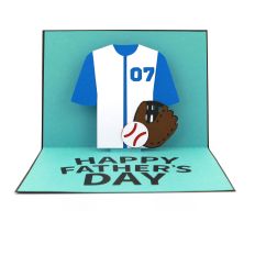5x7 Pop Up Card Father's Day Baseball
