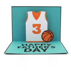 5x7 Pop Up Card Father's Day Basketball