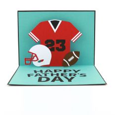 5x7 Pop Up Card Father's Day Football