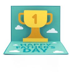 5x7 Pop Up Card Father's Day Trophy