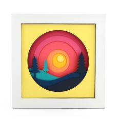 8X8 Shadowbox Sunset