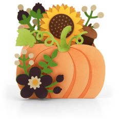A2 Box Card Pumpkin Flowers