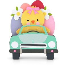 Box Card Easter Chick Car