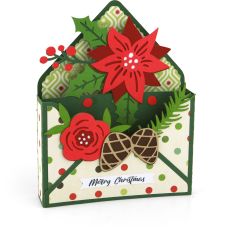 Box Card Envelope Christmas Poinsettia 