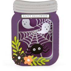 Box Card Halloween Spider Jar