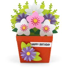 Box Card Spring Flower Pot