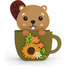 Box Card Teacup Fall Beaver