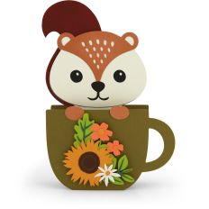 Box Card Teacup Fall Squirrel