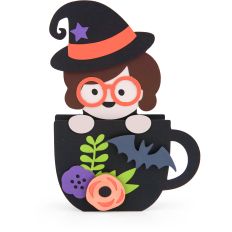Box Card Teacup Halloween Witch