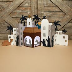 Ultimate XL Fold Flat Christmas Nativity Scene
