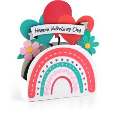 5x7 Box Card Valentine Rainbow