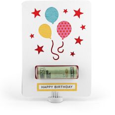 Money Holder Card Birthday Balloons