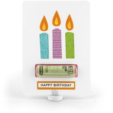 Money Holder Card Birthday Candles