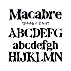 Macabre Spooky Scary Halloween Font