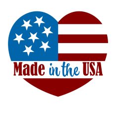 Made in the USA Heart Flag
