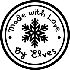 made with love by elves label