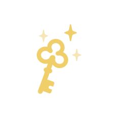 Enchanted Key with Sparkles