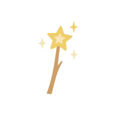 Magic Wand with Stars