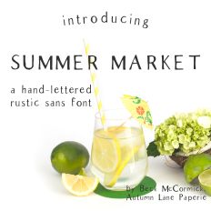 Summer Market Rustic Sans Font