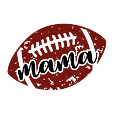 Mama Distressed Football SVG Cut File
