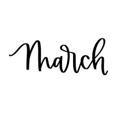March - Calendar Label
