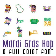 Mardi Gras Hop Full Color Font