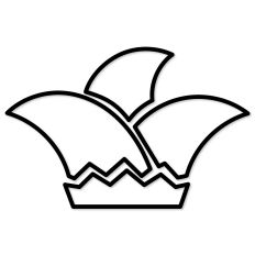 Mardi Gras Hat Outline, Crown, Jester