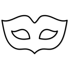 Mardi Gras Mask Outline