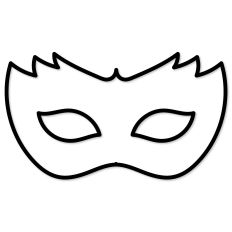 Wispy Mardi Gras Mask Outline