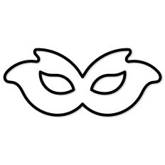 Mardi Gras Mask Outline, Eye
