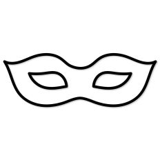 Mardi Gras Mask Outline, Costumes and Theater